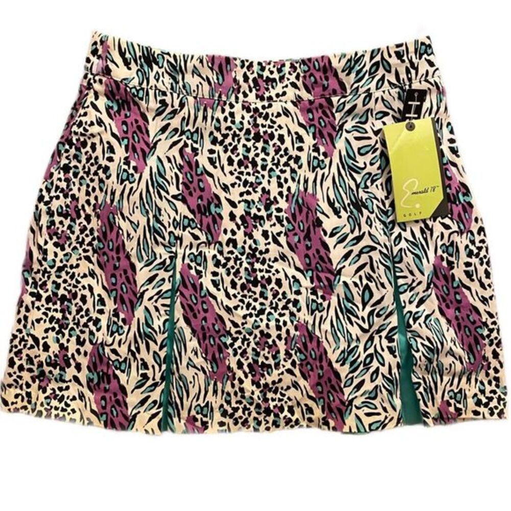 Emerald 18 Skort - 10 multicolored print , polyester spandex, NWT